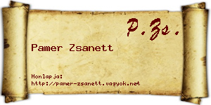 Pamer Zsanett névjegykártya